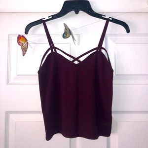 Forever 21 Maroon Crop Top